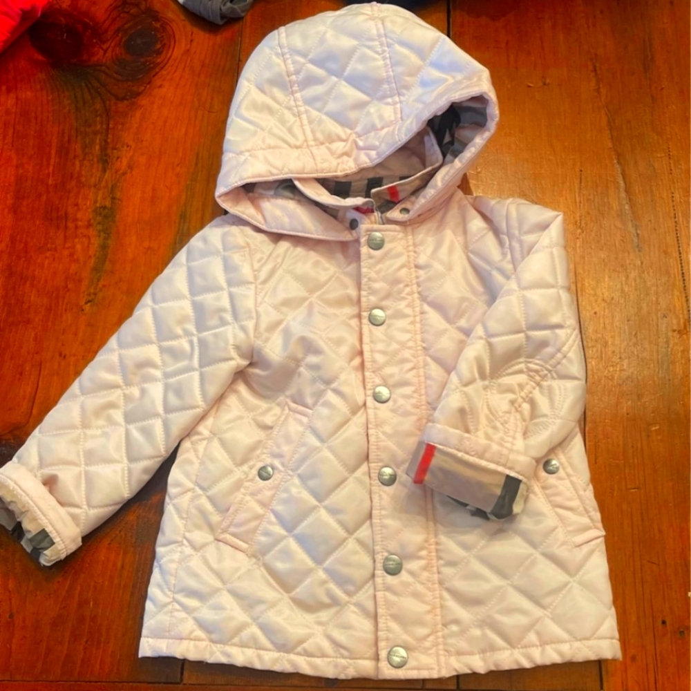 Burberry coat jacket 3t pink toddler